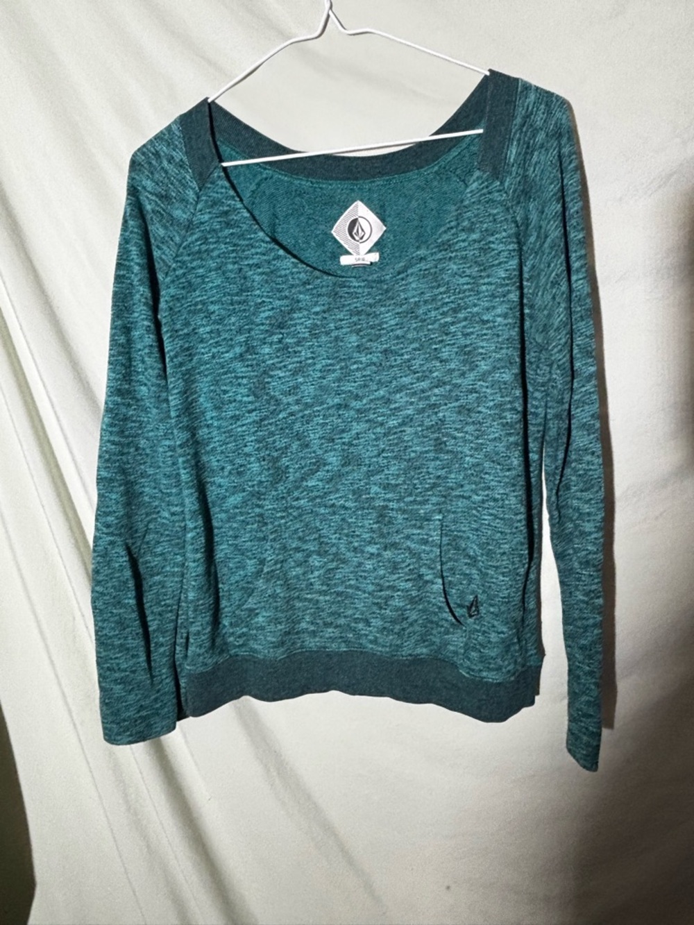Teal Marled Lightweight Sweatshirt